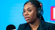 Kemi Badenoch during a radio interview. Pic: PA