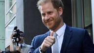 FILE PHOTO: Britain's Prince Harry, Duke of Sussex, departs the Rolls Building of the High Court in London, Britain June 7, 2023. REUTERS/Toby Melville/File Photo