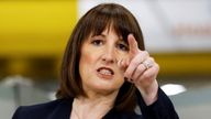 Rachel Reeves speaks about her plans for Britain's economy in Eynsham.
Pic: Reuters
