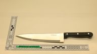 Merseyside Police released this photo of a knife identical to the one Rudakubana ordered from Amazon and used in the Southport attack. Pic: Merseyside Police