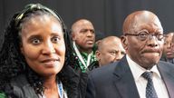 South Africa's former president Jacob Zuma and his daughter Duduzile Zuma-Sambudla 