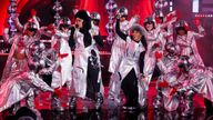 Tionne Tenese Watkins and Rozonda Thomas of TLC perform in Times Square. Pic: Reuters