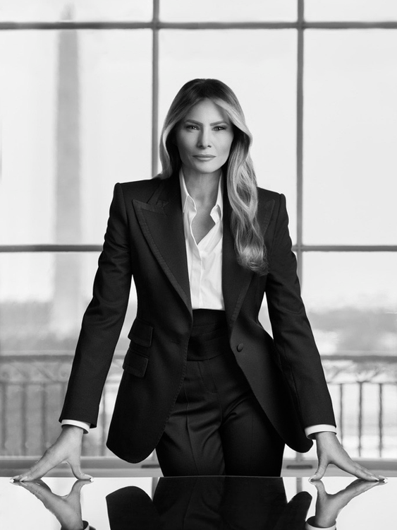 The new official portrait of the first lady.
Pic: Regine Mahaux/FLOTUS