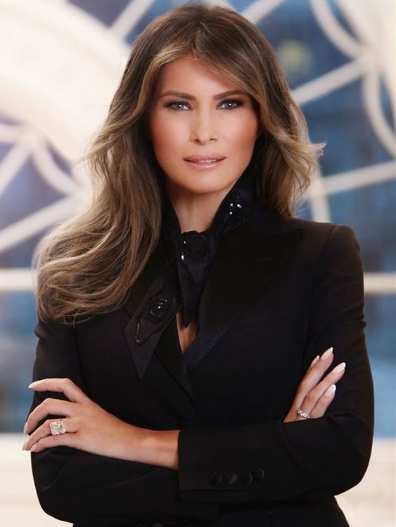 Melania Trump in her first official White House portrait. Pic: White House
