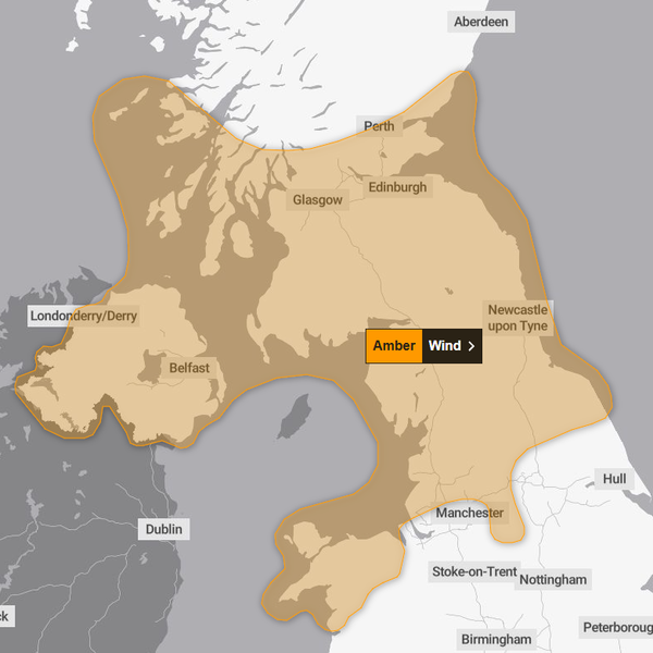 Met Office amber warning for 24/01/25 ahead of Storm Éowyn
https://weather.metoffice.gov.uk/warnings-and-advice/uk-warnings#?date=2025-01-24