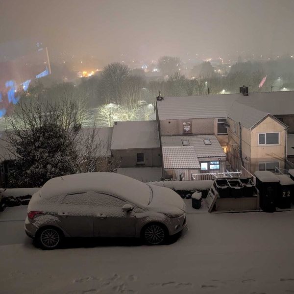 Snow blankets Tredegar, south Wales