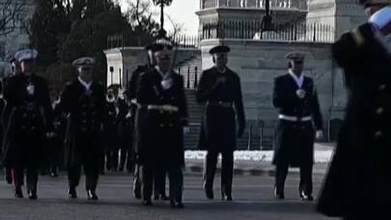 Inauguration Day rehearsals begin in US capitol, Washington DC