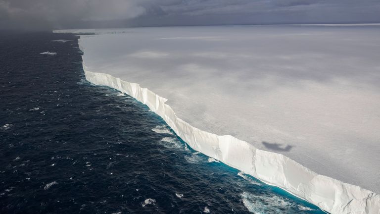 A23a, on 25 November, off the coast of Antarctica. Pic: Crown Copyright/AP