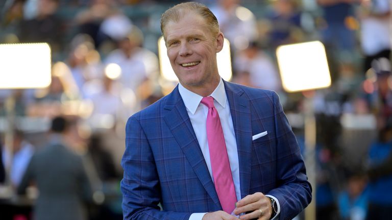 Dec 7, 2024; Carson, California, USA; Alexi Lalas looks on before the 2024 MLS Cup between the LA Galaxy and the New York Red Bulls at Dignity Health Sports Park. Mandatory Credit: Jayne Kamin-Oncea-Imagn Images