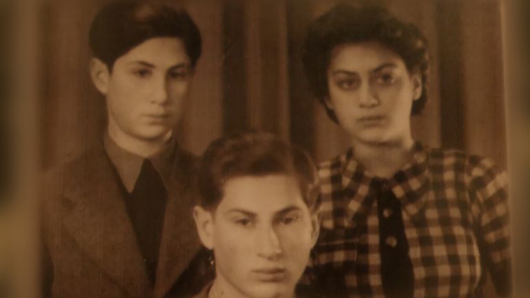 Left to right: Albrecht, his brother Dieter and his sister Friedel