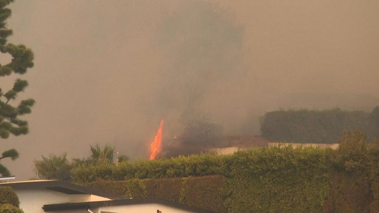 Firefighters responded to a handful of small blazes burning near homes in LA County.

