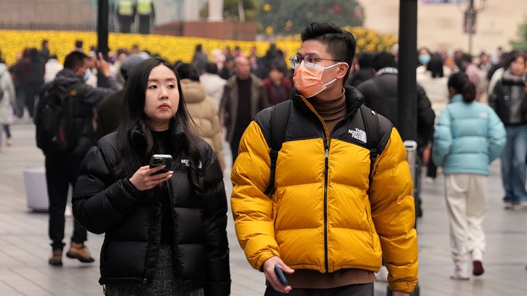 Young people on the streets of Chongqing