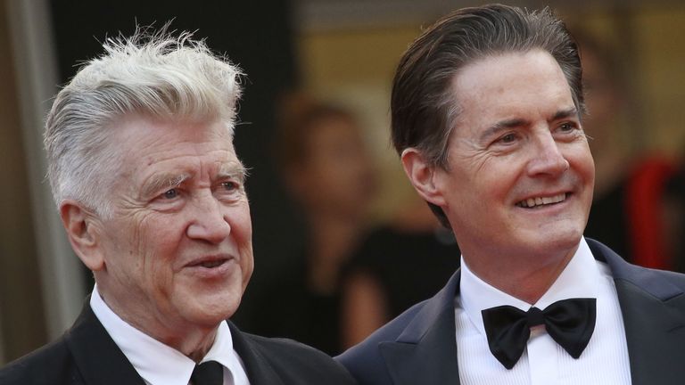 David Lynch with Twin Peaks actor Kyle MacLachlan. Pic: AP