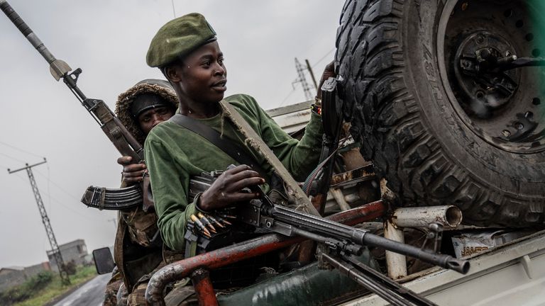 Congolese troops have been deployed outside of Goma. Pic: AP