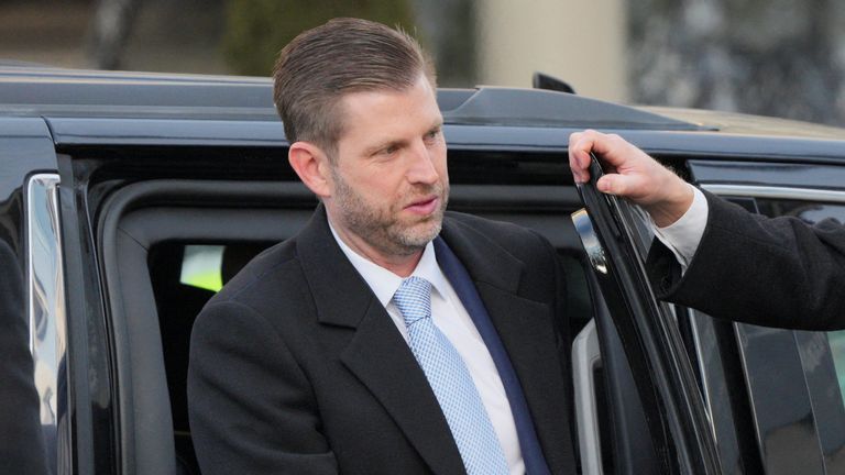 U.S. President-elect Donald Trump's son Eric Trump arrives for a service at St. John's Church on Inauguration Day of Donald Trump's second presidential term in Washington, U.S. January 20, 2025. REUTERS/Jeenah Moon