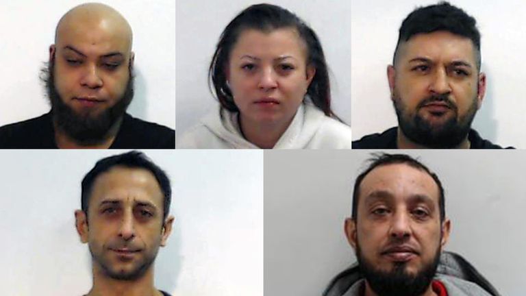 Clockwise from top left: Remus Stan, Alexandra Bugonea, Mircea Marian Cumpanasoiu, Cristian Urlateanu and Catalin Dobre. Pics: Police Scotland