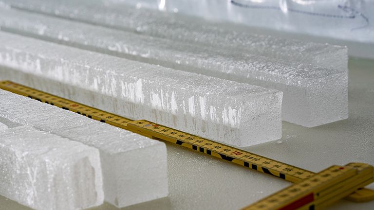 Ice core samples awaiting analysis at the Desert Research Institute. 
Pic: Jessi LeMay