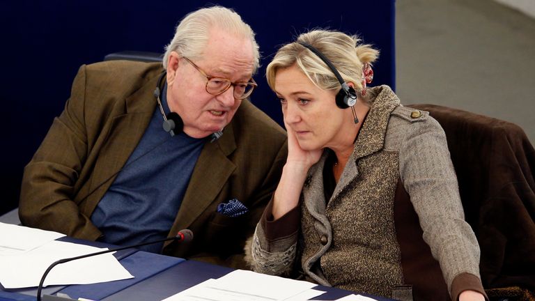 Jean-Marie Le Pen and  Marine Le Pen  in 2012.
Pic: Reuters