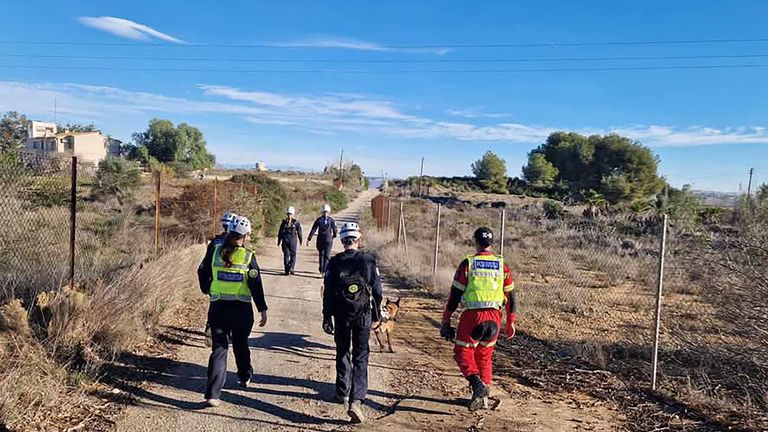 Undated handout photo issued by K9 Search and Rescue of their members of their Northern Ireland team who have travelled to Alicante in Spain to help in the search for missing Belfast man John George, who was last heard from on December 14. John's family believe he is dead. Issue date: Sunday January 5, 2025.