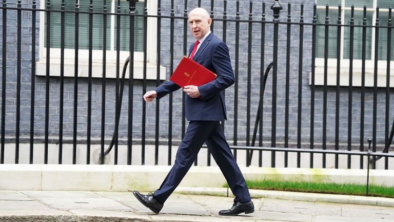 Defence Secretary John Healey arrives in Downing Street, London, for a Cabinet meeting. Picture date: Tuesday January 21, 2025.