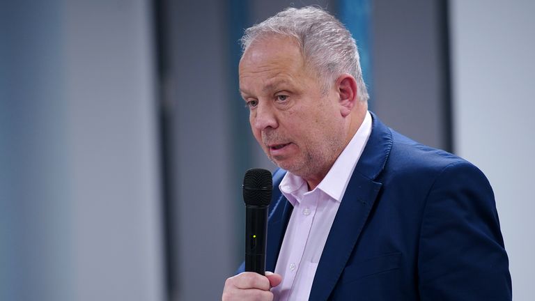 John Stiles, son of Nobby Stiles at the Dementia in football event in Manchester.
Pic: PA