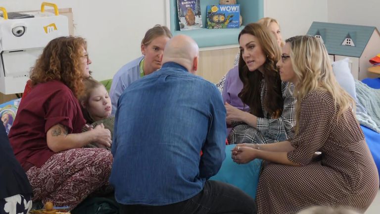 Kate at children's hospice in Wales