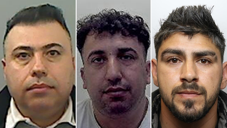 (L-R) Khales Akram Jabar, Redar Curtis, and Jozef Kade.
Pics: Home Office/PA