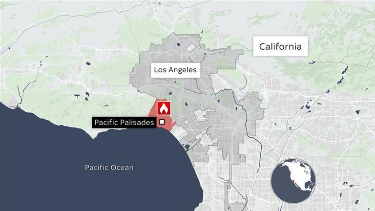 LA Pacific Pailsades map