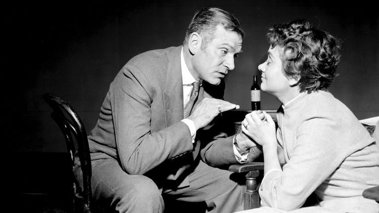 Laurence Olivier (left) and Joan Plowright in 1957 starring in The Entertainer.
Pic: PA