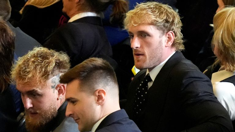 Boxer Jake Paul and wrestler Logan Paul