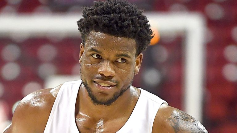 In 2019, Malik Dunbar played as part of the Golden State Warriors' Summer League team. Pic: Stephen R Sylvanie/USA Today Sport