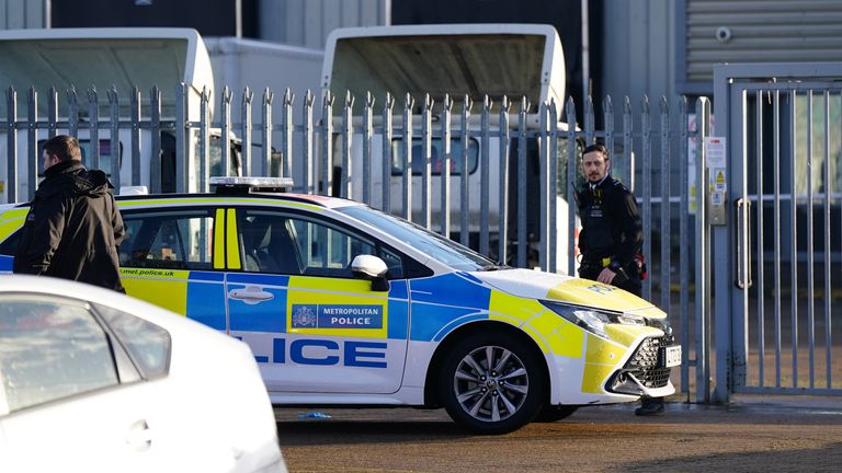 Emergency services at the scene near Marlowe Way in Croydon, south London, after after four people were injured in a reported stabbing. A man has been arrested at the scene, the Metropolitan Police said. Picture date: Thursday January 23, 2025.