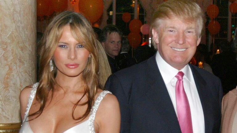 Donald and Melania Trump at the Mar-a-Lago Club in 2005. Pic: JR Davis/ PHOTOlink/ MediaPunch/ AP                                                                   