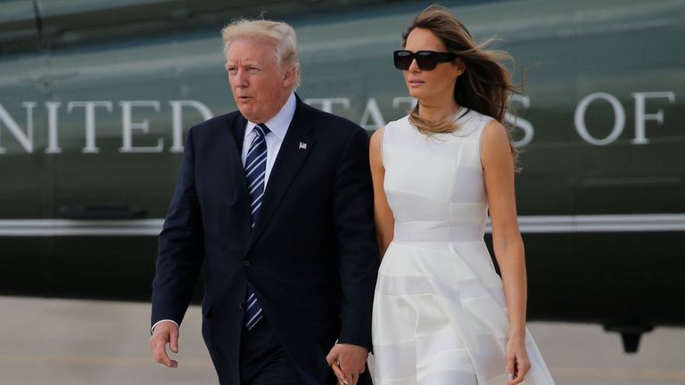 The Trumps leave Tel Aviv in May 2017. Pic: Reuters