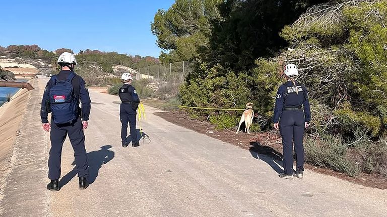 Undated handout photo issued by K9 Search and Rescue of their members of their Northern Ireland team who have travelled to Alicante in Spain to help in the search for missing Belfast man John George, who was last heard from on December 14. John's family believe he is dead. Issue date: Sunday January 5, 2025.