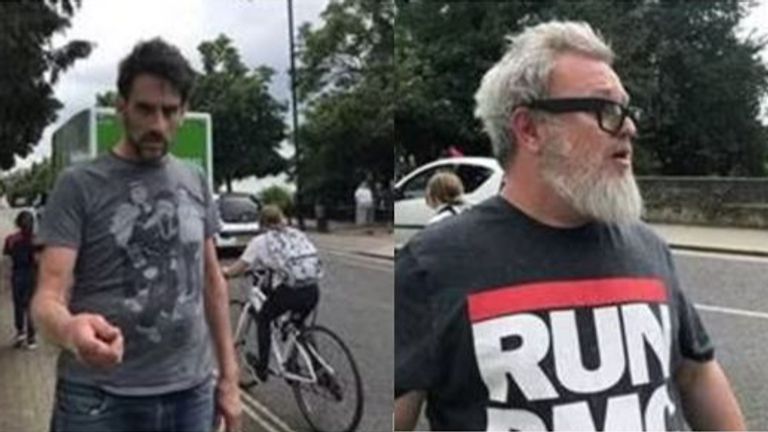 Police are looking for two men who were photographed the last time the mother and son were seen together. Pic: PA/Metropolitan Police
