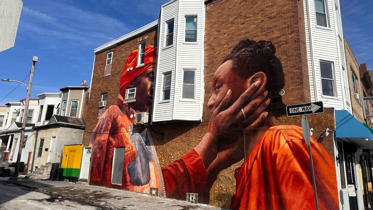 A mural in Philadelphia's Africatown