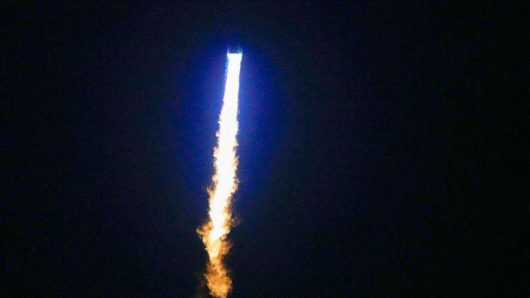 New Glenn rocket lifts off from Launch Complex 36 at the Cape Canaveral Space Force Station. Pic: AP