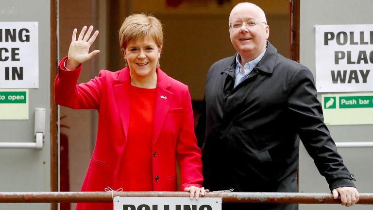 Nicola Sturgeon and Peter Murrell.
Pic Reuters