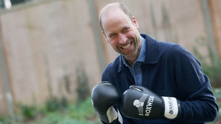 Prince William visits Centrepoint, a charity which supports homeless youth, in west London.
Pic: Reuters