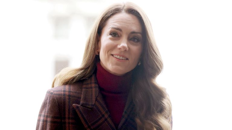 The Princess of Wales during a visit to the Royal Marsden Hospital.
Pic: PA