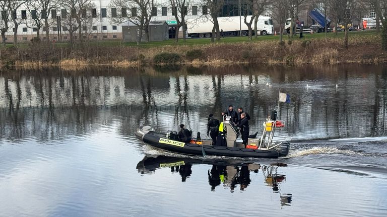 Police have been searching the River Dee