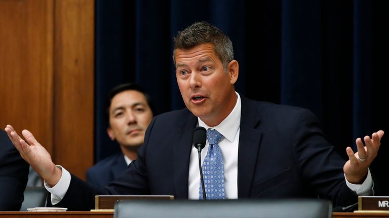 FILE - Rep. Sean Duffy, R-Wis., speaks during a proceeding  July 18, 2018, connected  Capitol Hill successful  Washington. President-elect Donald Trump has nominated Duffy to beryllium  Transportation Secretary. (AP Photo/Jacquelyn Martin, File)