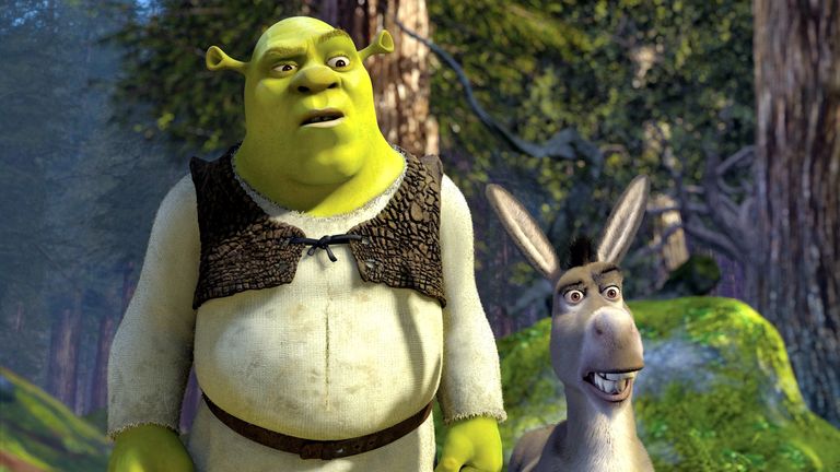 Shrek and Donkey in the 2004 fil Shrek 2. Pic: Dreamworks/Everett/Shutterstock