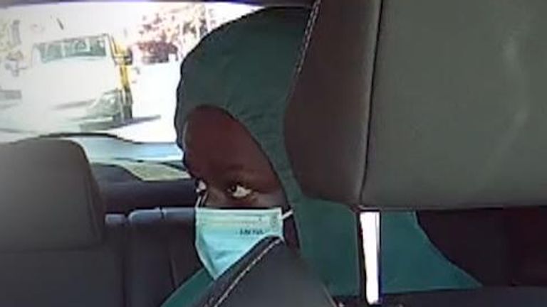 Axel Rudakubana in a taxi before the Southport attack. Pic: Merseyside Police