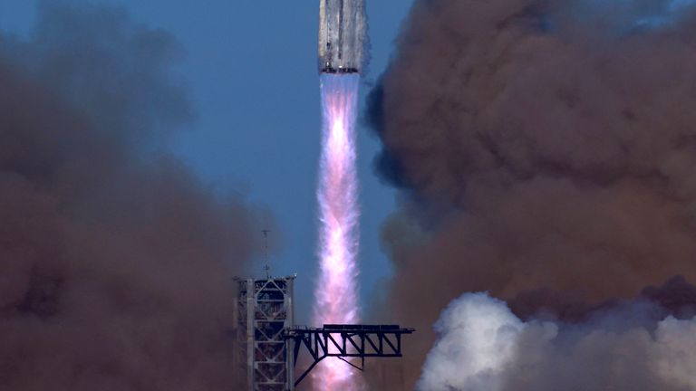 SpaceX's mega rocket Starship launches for a test flight from Starbase in Boca Chica, Texas, Thursday, Jan. 16, 2025. (AP Photo/Eric Gay)