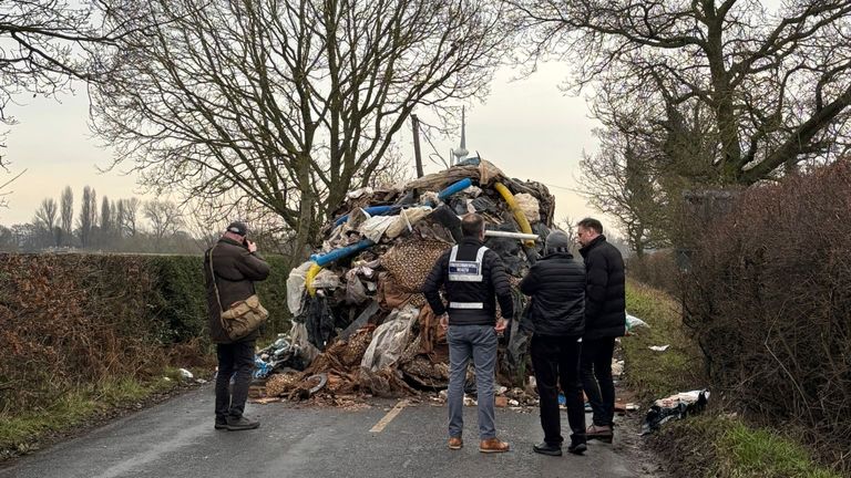 rubbish fly-tipped in Staffordshire pic: Tom Ramsden 