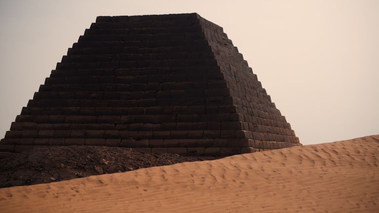 Sudan's Meroe pyramid, missing its looted top 