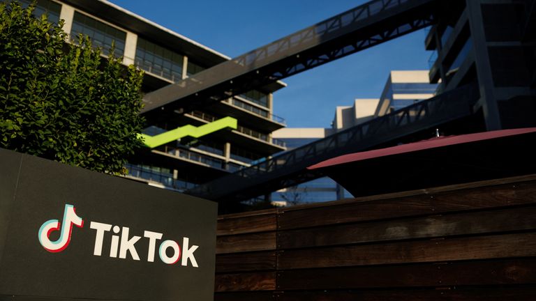 A view shows the office of TikTok after the U.S. House of Representatives overwhelmingly passed a bill that would give TikTok's Chinese owner ByteDance about six months to divest the U.S. assets of the short-video app or face a ban, in Culver City, California, March 13, 2024. REUTERS/Mike Blake

