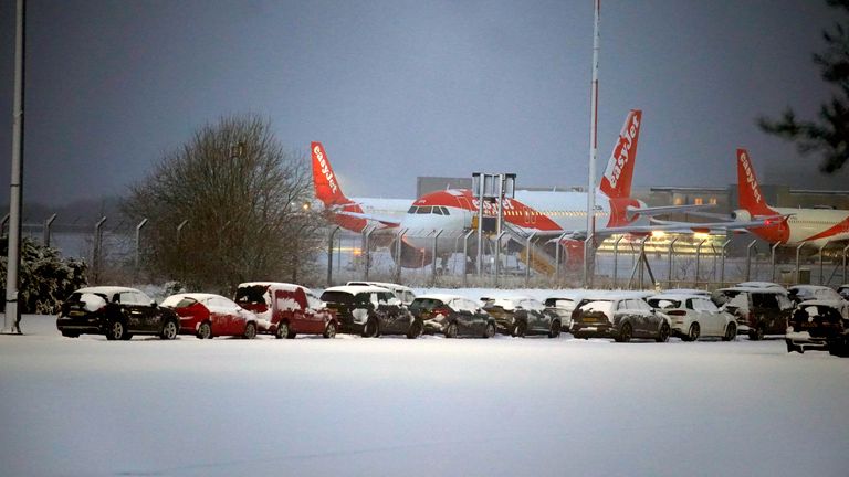 The scene at Liverpool John Lennon Airport. Pic: PA